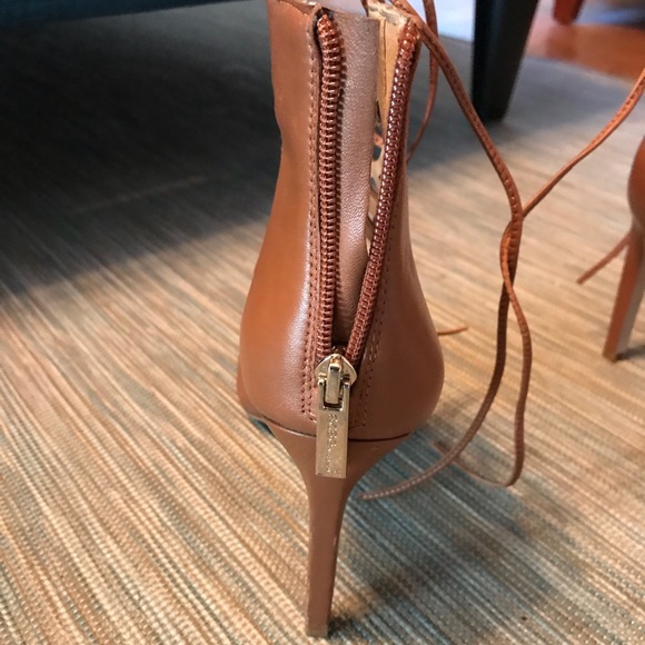 BCBG Generation Lace Up Brown Gladiator Heels - Picture 3 of 7